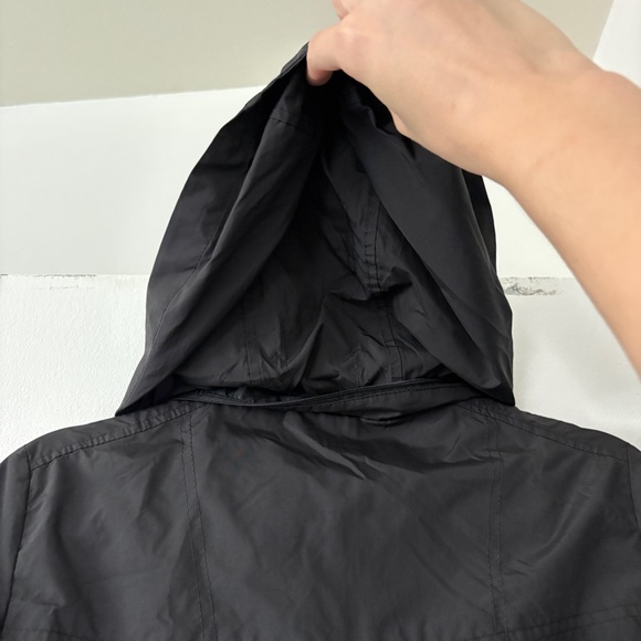 Cole Haan Coat Womens Small Water Resistant Black Removable Hood Raincoat Jacket - Picture 11 of 15